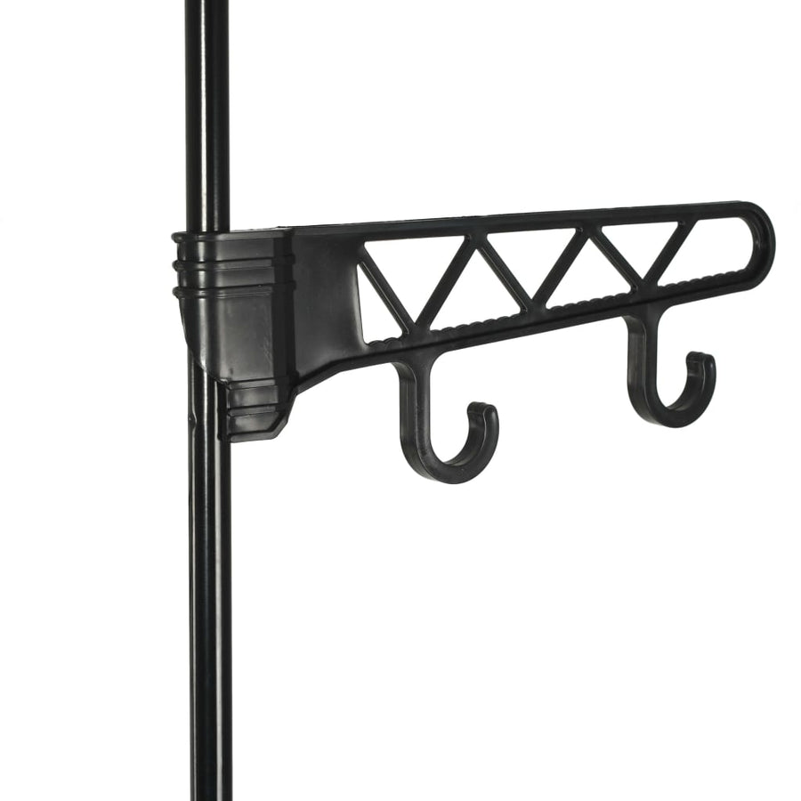 Kledingrek 55X28,5X175 Cm Staal En Ongeweven Stof Zwart