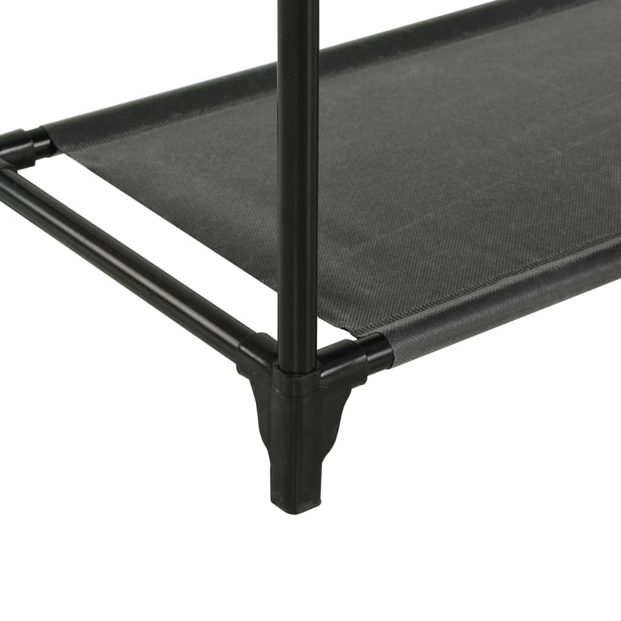 Kledingrek 55X28,5X175 Cm Staal En Ongeweven Stof Zwart