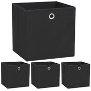 Opbergbox 32x32x32 cm zwart 4 stuks