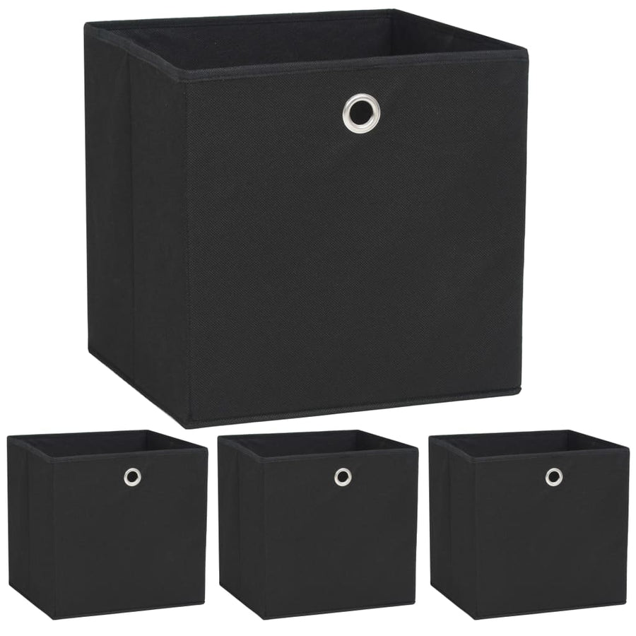 Opbergboxen 32X32X32 Cm Nonwoven Stof 4 Zwart