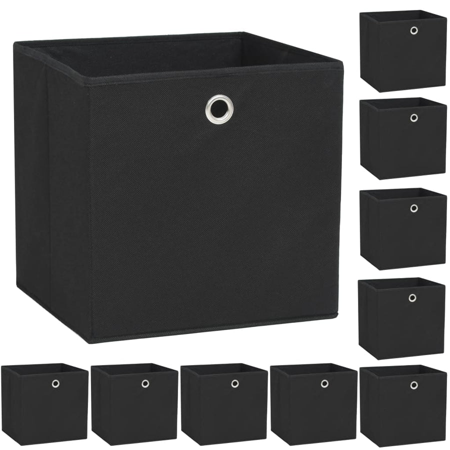 Opbergboxen 32X32X32 Cm Nonwoven Stof 10 Zwart