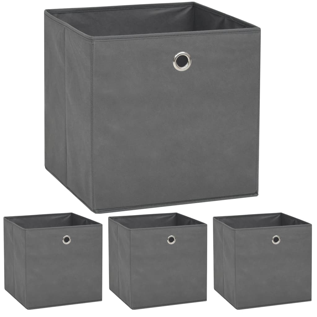 Opbergboxen 32X32X32 Cm Nonwoven Stof 4 Grijs
