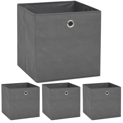 Opbergboxen 32X32X32 Cm Nonwoven Stof 4 Grijs