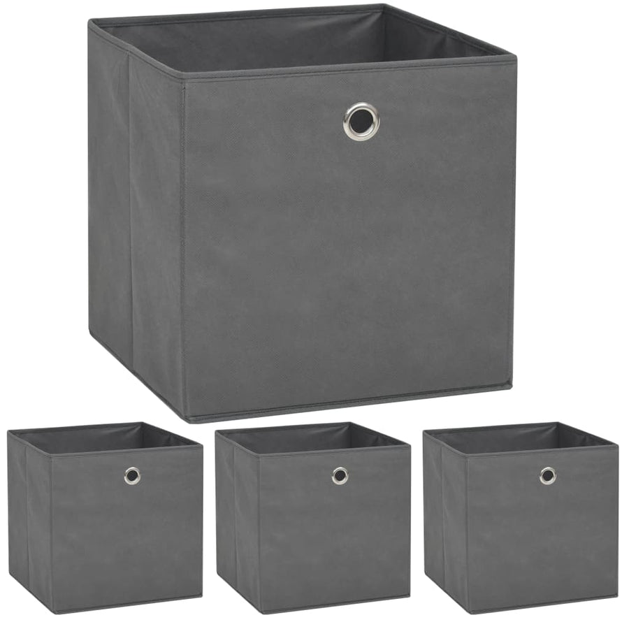 Opbergboxen 32X32X32 Cm Nonwoven Stof 4 Grijs