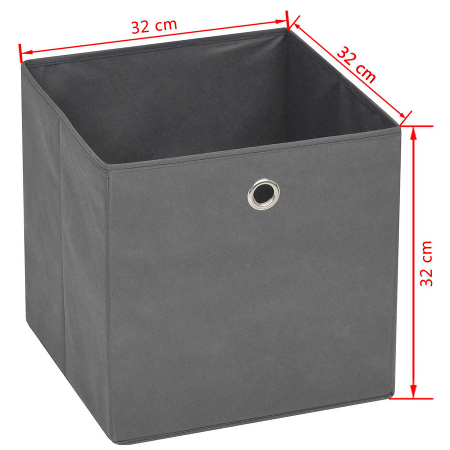 Opbergboxen 32X32X32 Cm Nonwoven Stof 4 Grijs