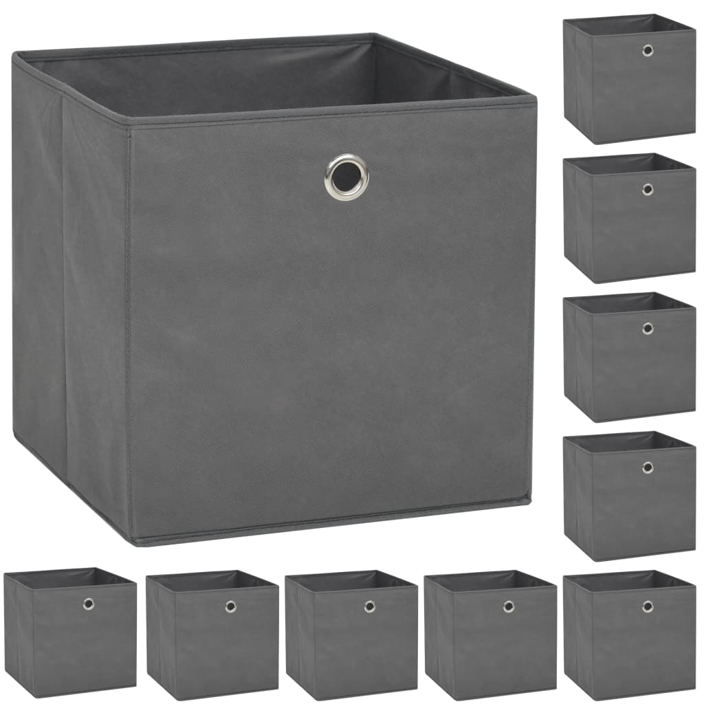Opbergboxen 32X32X32 Cm Nonwoven Stof 10 Grijs