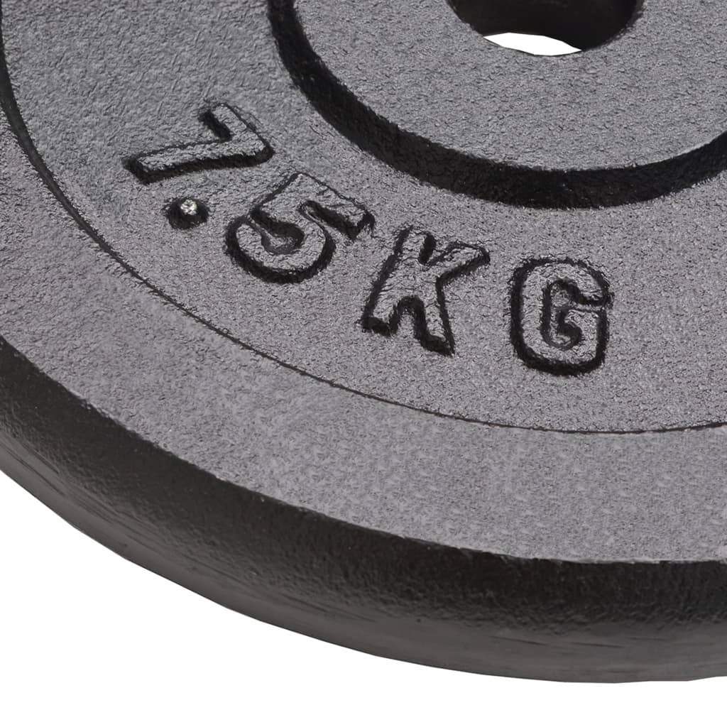 Halterschijven 4 St 4X7,5 Kg Gietijzer 4x 7.5 kg
