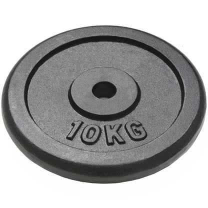 Halterschijven 4 St 2X0 Kg En 2X5 Kg Gietijzer 2x 10 kg + 2x 5 kg