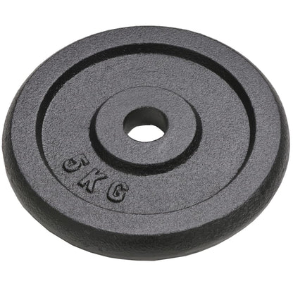Halterschijven 4 St 2X0 Kg En 2X5 Kg Gietijzer 2x 10 kg + 2x 5 kg