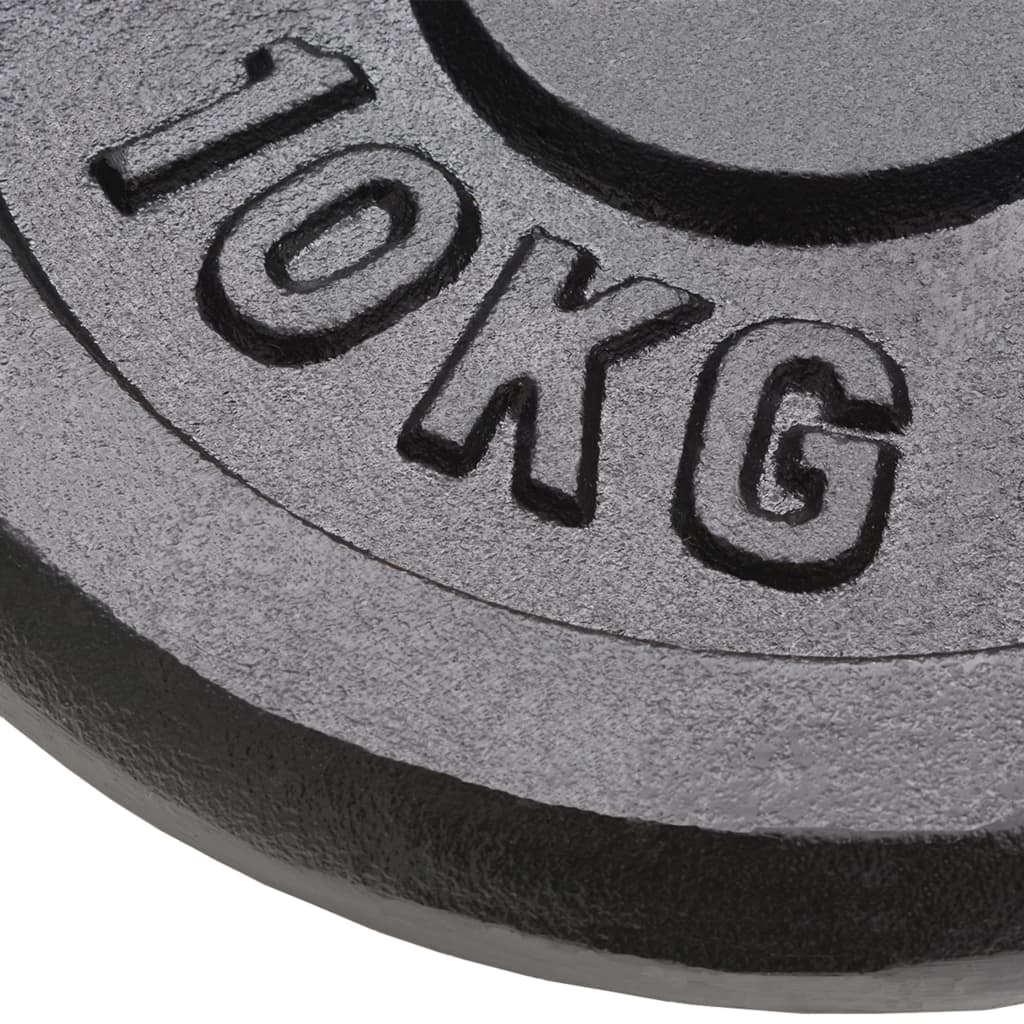 Halterschijven 4 St 2X0 Kg En 2X5 Kg Gietijzer 2x 10 kg + 2x 5 kg