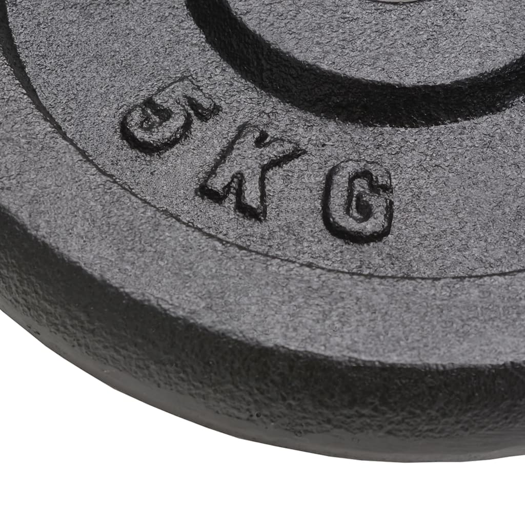 Halterschijven 4 St 2X0 Kg En 2X5 Kg Gietijzer 2x 10 kg + 2x 5 kg