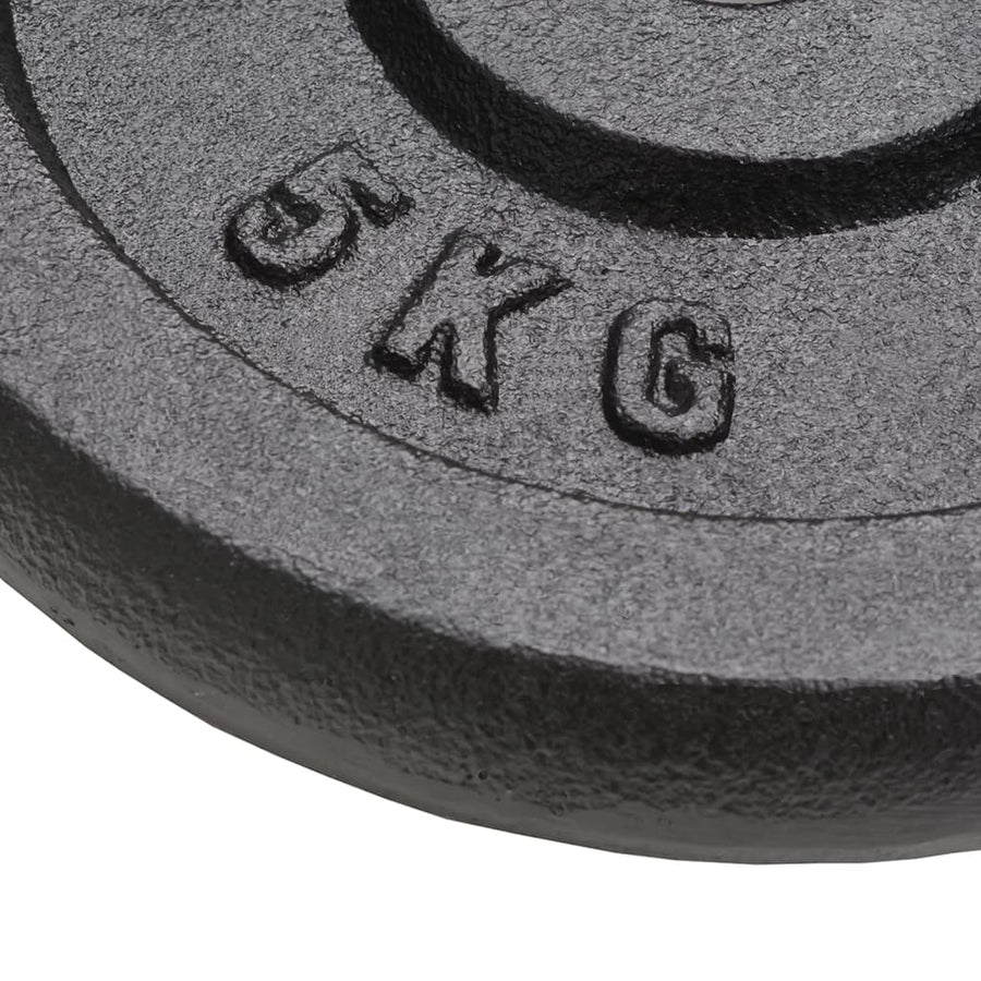 Halterschijven 4 St 2X0 Kg En 2X5 Kg Gietijzer 2x 10 kg + 2x 5 kg