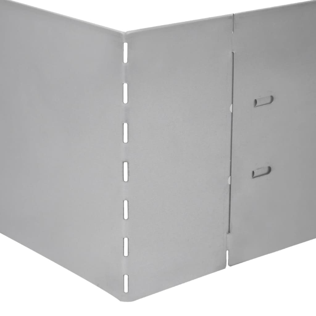 Grasboorden 15 st 100x20 cm gegalvaniseerd staal 15