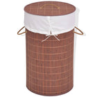 Wasmand bamboe rond bruin