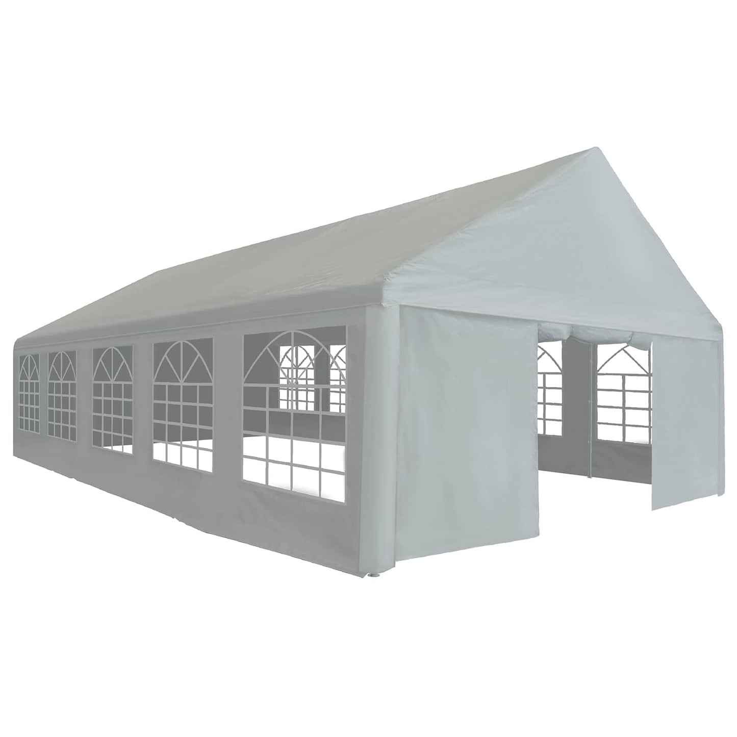 Tentdoek zonder frame Grijs 10 x 5 m PE