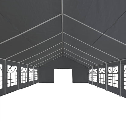 Tentdoek zonder frame Grijs 12 x 6 m PE