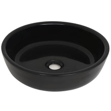 Wastafel rond 42x12 cm keramiek zwart