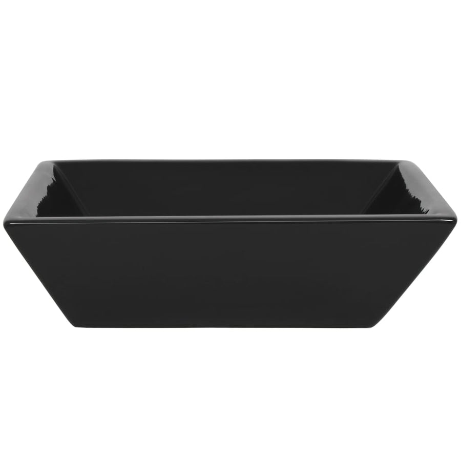 Wastafel Vierkant 41,5X41,5X12 Cm Keramiek Zwart