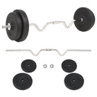 Halterset 30 kg cement kunststof zwart
