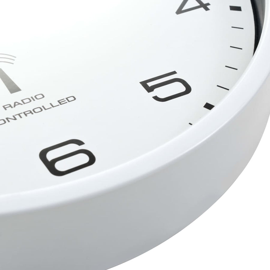 Wandklok Met Quartz Uurwerk Radiogestuurd 31 Cm Wit