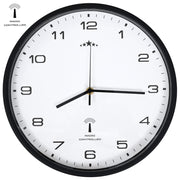 Wandklok 31 cm wit zwart radiogestuurd