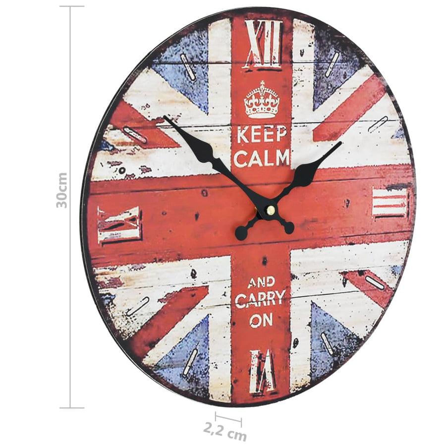 Wandklok Vintage Stijl 30 Cm Uk Verenigd Koninkrijk