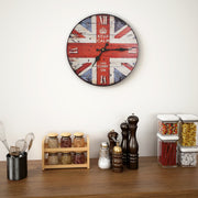 Wandklok 30 cm MDF meerkleurig