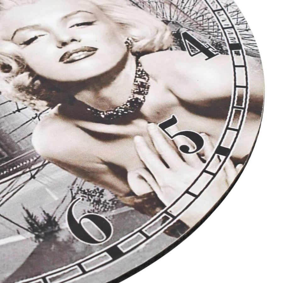 Wandklok Vintage Stijl Marilyn Monroe 30 Cm