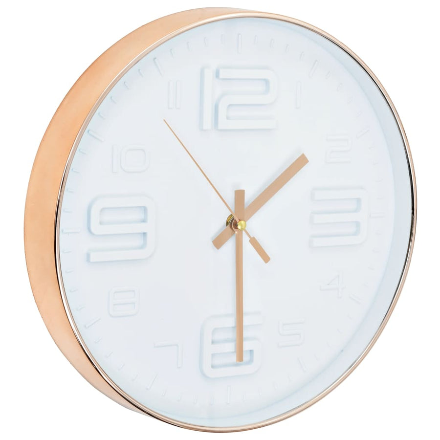 Wandklok Koper-Look 30 Cm