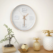 Wandklok 30 cm koperlook