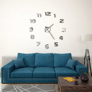 Wandklok 100 cm zilver EVA