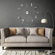 Wandklok 100 cm zilver EVA