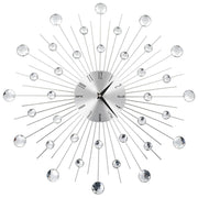 Wandklok 50 cm aluminium zilver