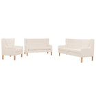 Fabric sofa cream white 3-seater