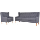 Fabric sofa grey 2-piece