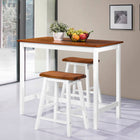 3-Piece Solid Wood Bar Table and Stool Set