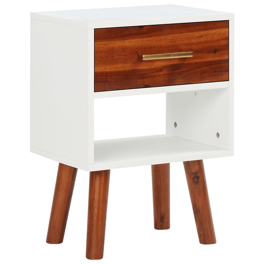 Nachtkastje 40X30X57 Cm Massief Acaciahout 1