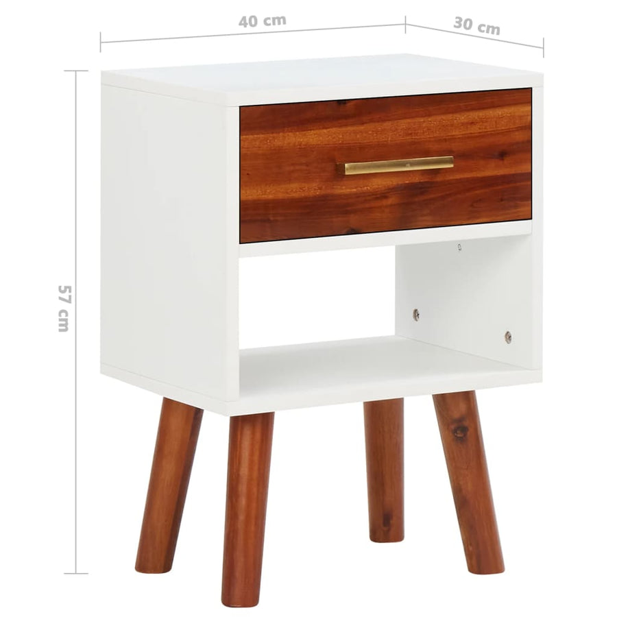 Nachtkastjes 40X30X57 Cm Massief Acaciahout 2