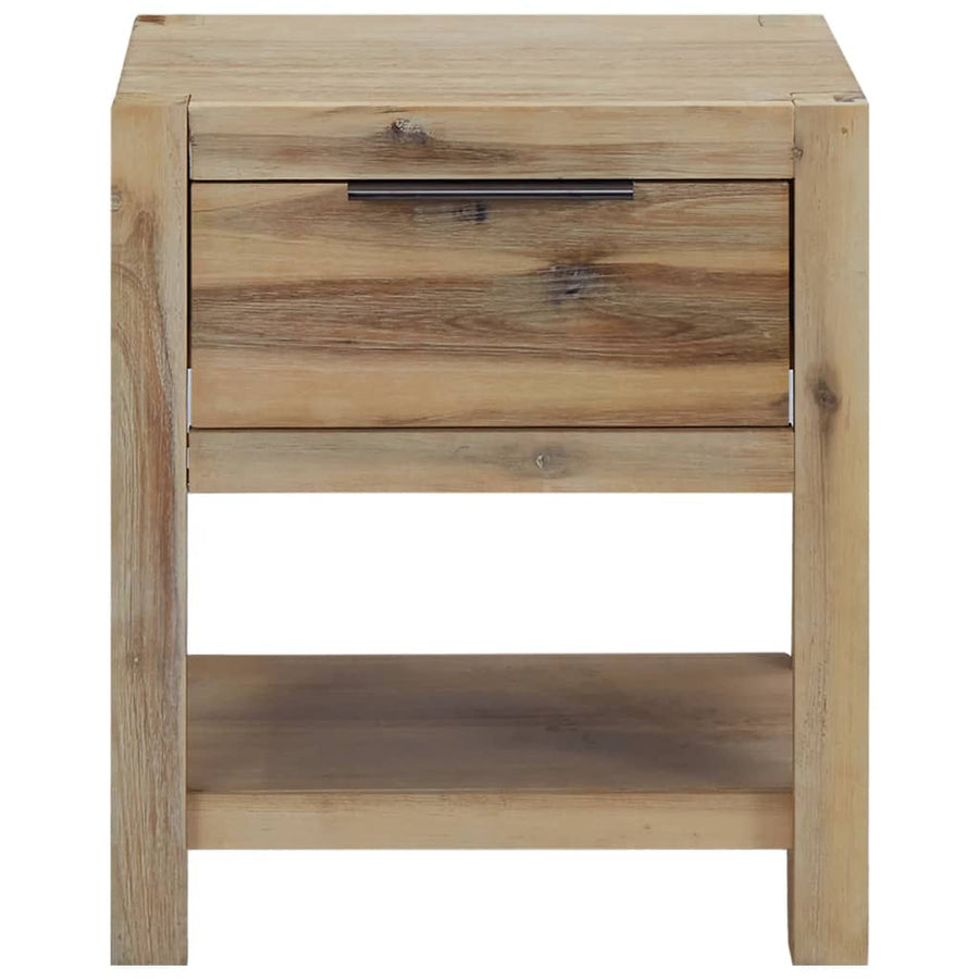 Nachtkastje Met Lade 40X30X48 Cm Massief Acaciahout 1