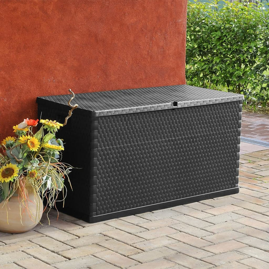 Tuinbox 120X56X63 Cm Polypropeen Rattan Kleurig Antraciet