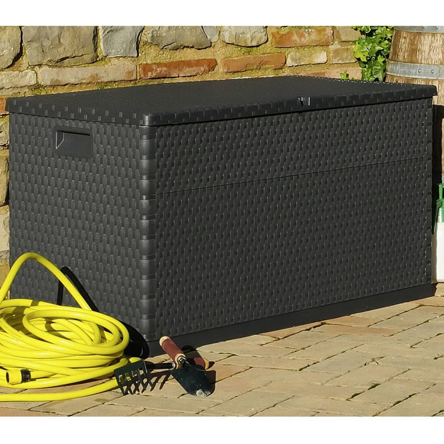 Tuinbox 120X56X63 Cm Polypropeen Rattan Kleurig Antraciet