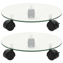 Plantenrollers Rond 28 Cm Gehard Glas 2 St