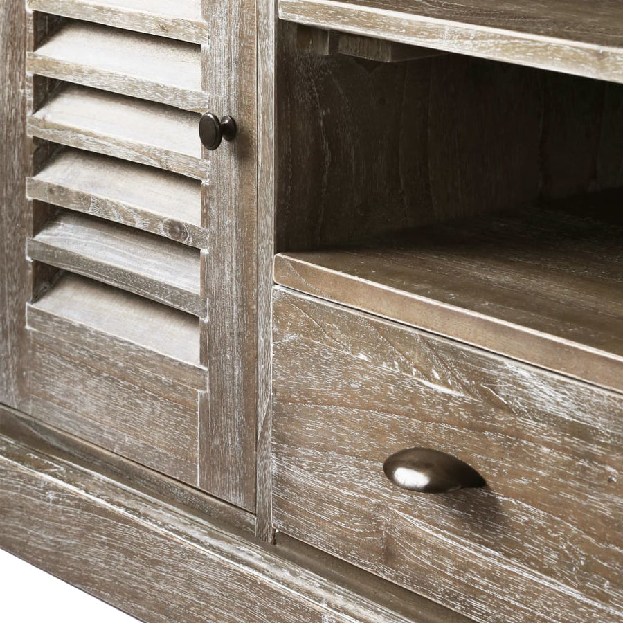 Tv-Meubel 145X35X60 Cm Massief Mindihout