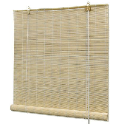 Rolgordijn Bamboe Naturel 80 x 220 cm Lichtbruin