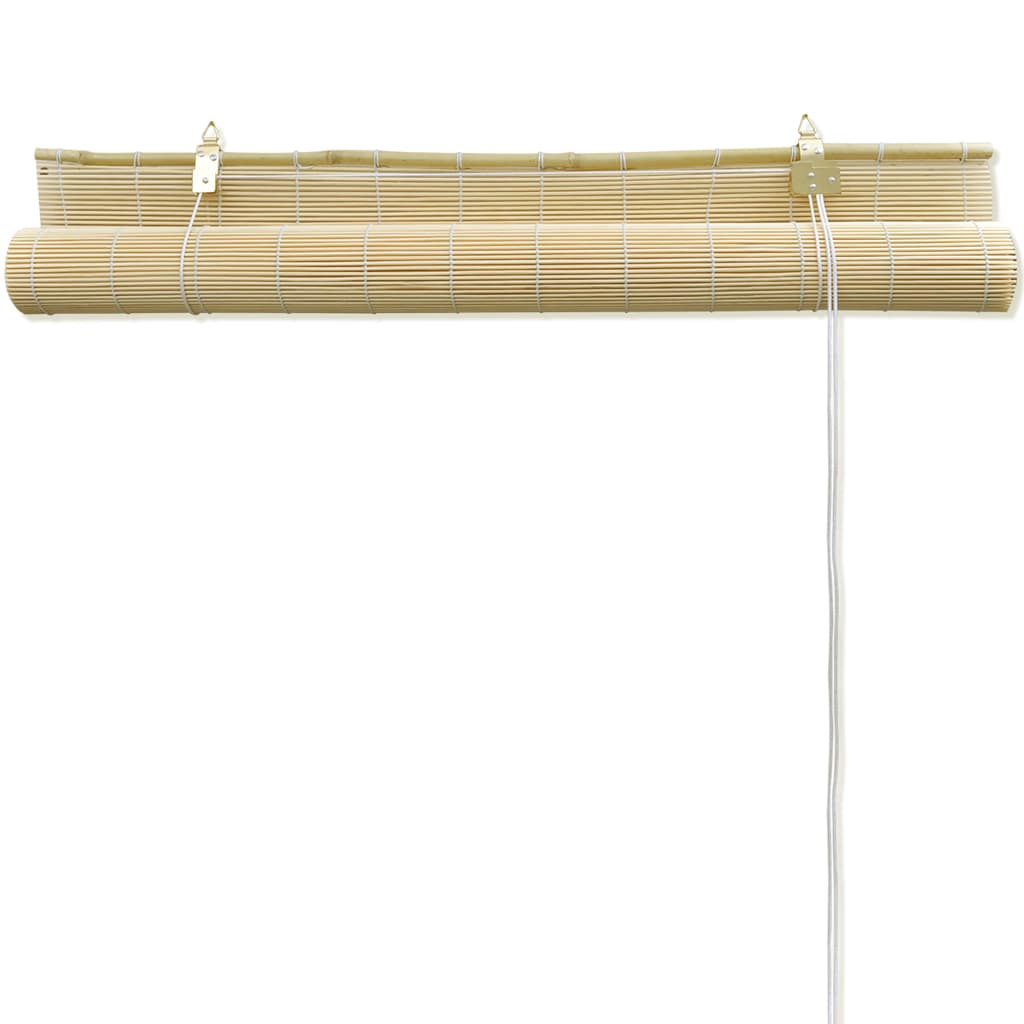 Rolgordijn Bamboe Naturel 100 x 220 cm Lichtbruin