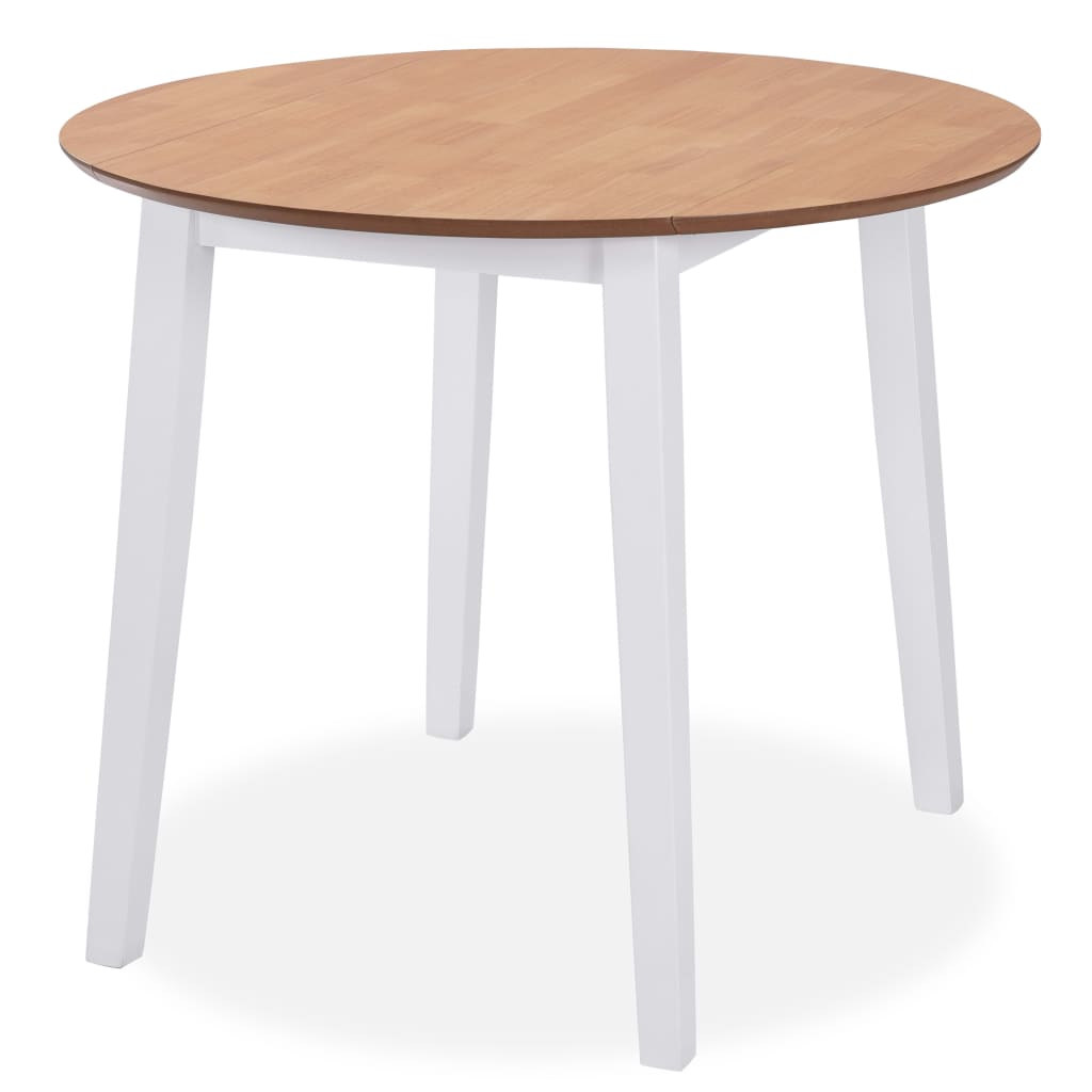 Eetkamerset Mdf En Rubberwood Wit -Delig 3