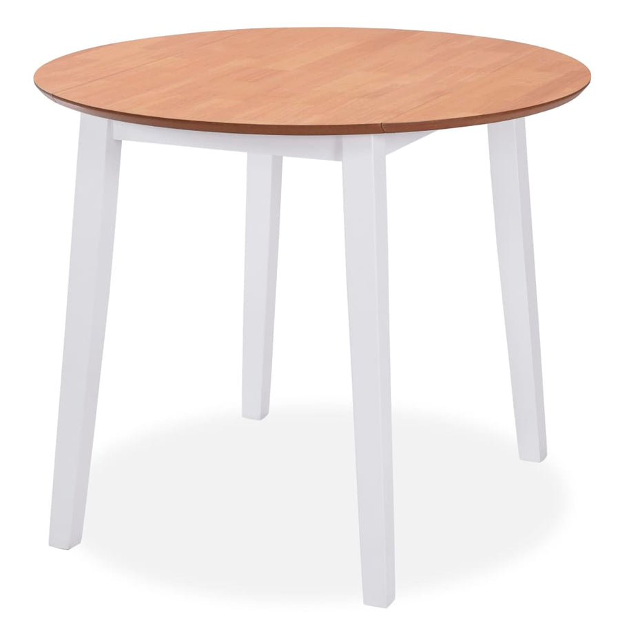 Eetkamerset Mdf En Rubberwood Wit -Delig 3