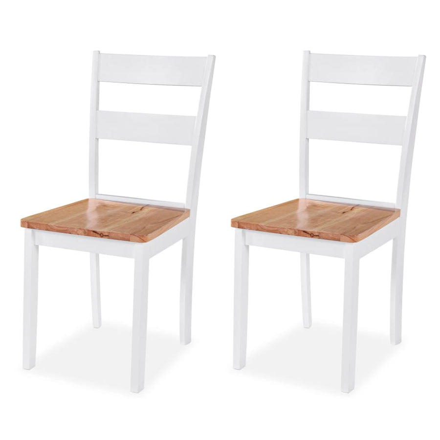 Eetkamerset Mdf En Rubberwood Wit -Delig 3