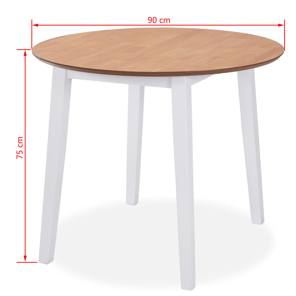 Eetkamerset Mdf En Rubberwood Wit -Delig 3