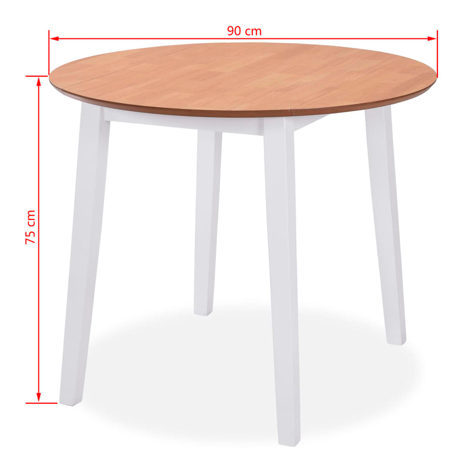 Eetkamerset Mdf En Rubberwood Wit -Delig 3